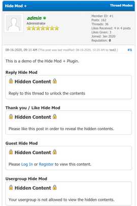 Hide Mod + 1.11.0